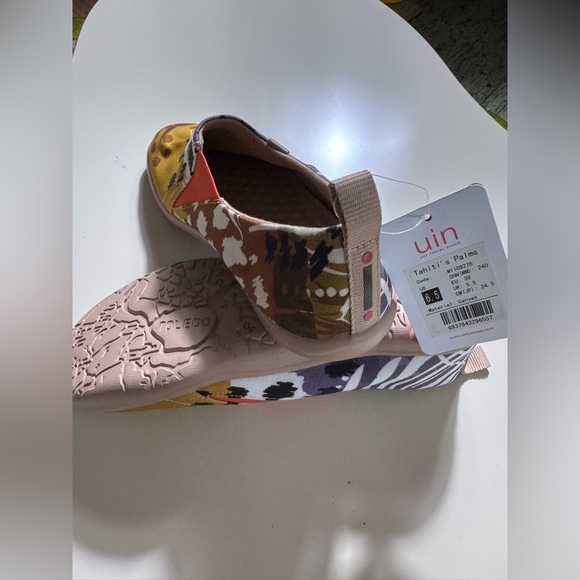 UIN Women’s Slip On Sneaker Casual Loafers Art Painted Walking Shoes - Picture 5 of 5